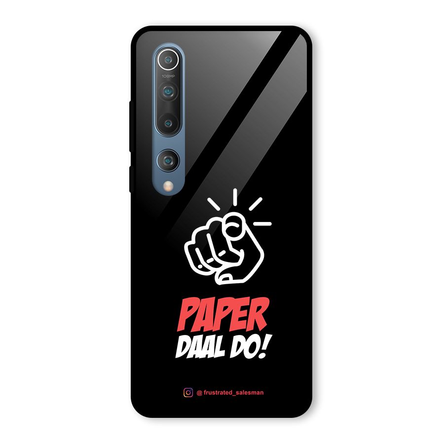 Paper Daal Do Black Glass Back Case for Mi 10
