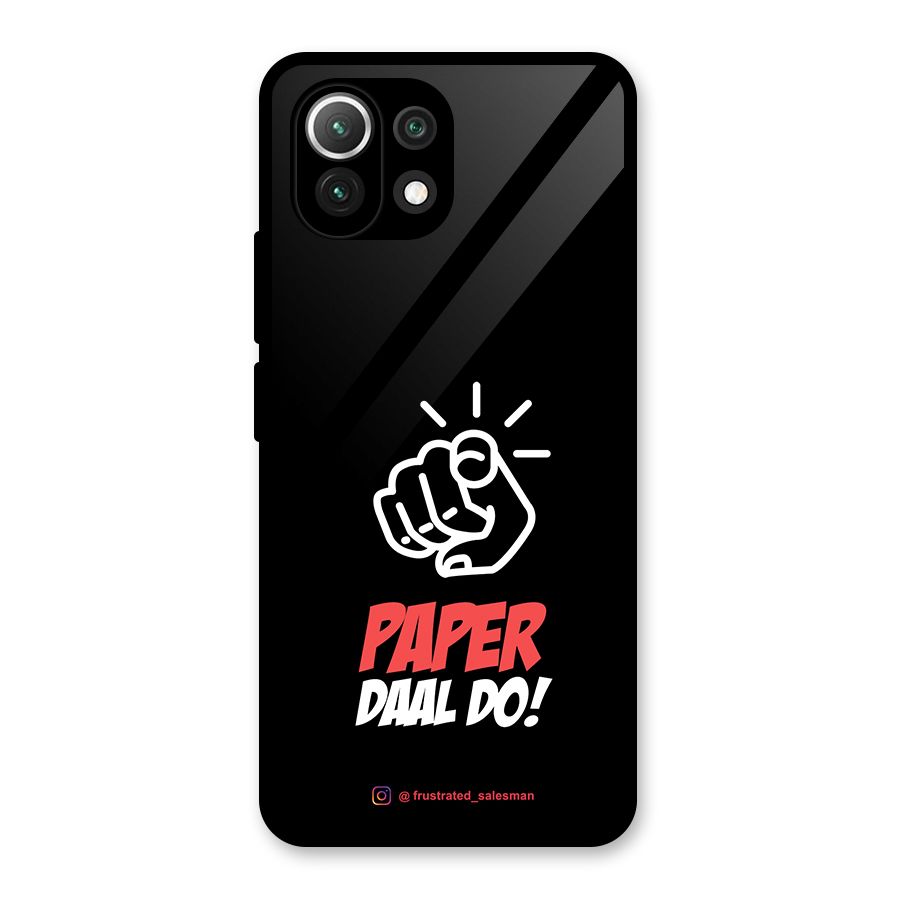 Paper Daal Do Black Glass Back Case for Mi 11 Lite