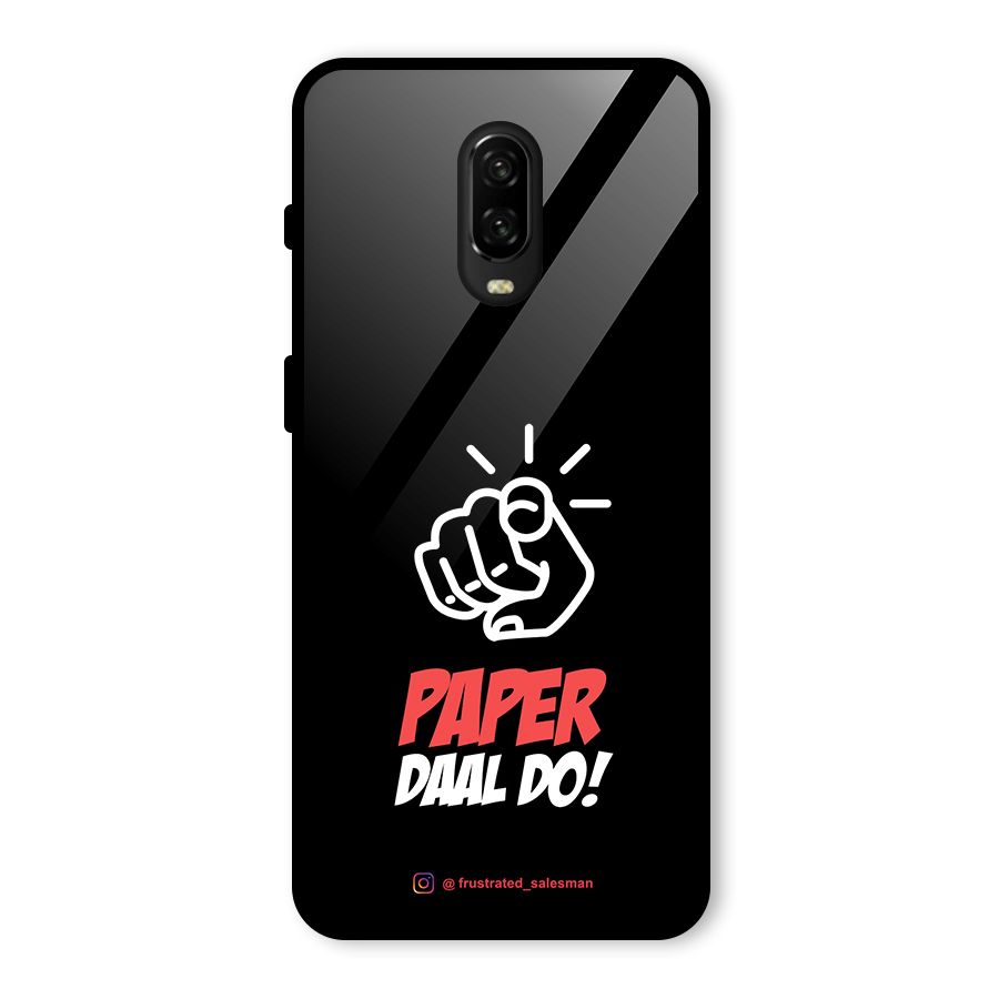Paper Daal Do Black Glass Back Case for OnePlus 6T