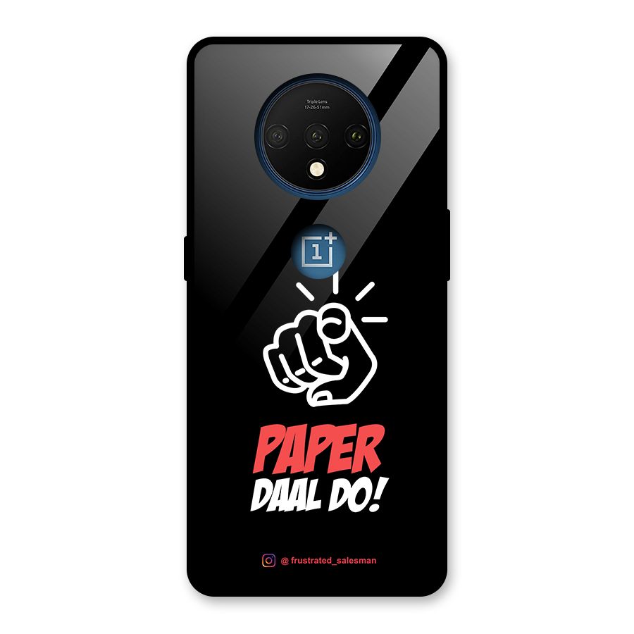 Paper Daal Do Black Glass Back Case for OnePlus 7T