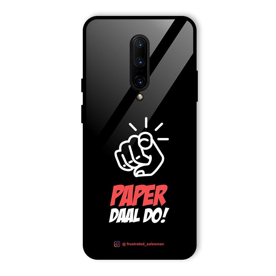 Paper Daal Do Black Glass Back Case for OnePlus 7 Pro
