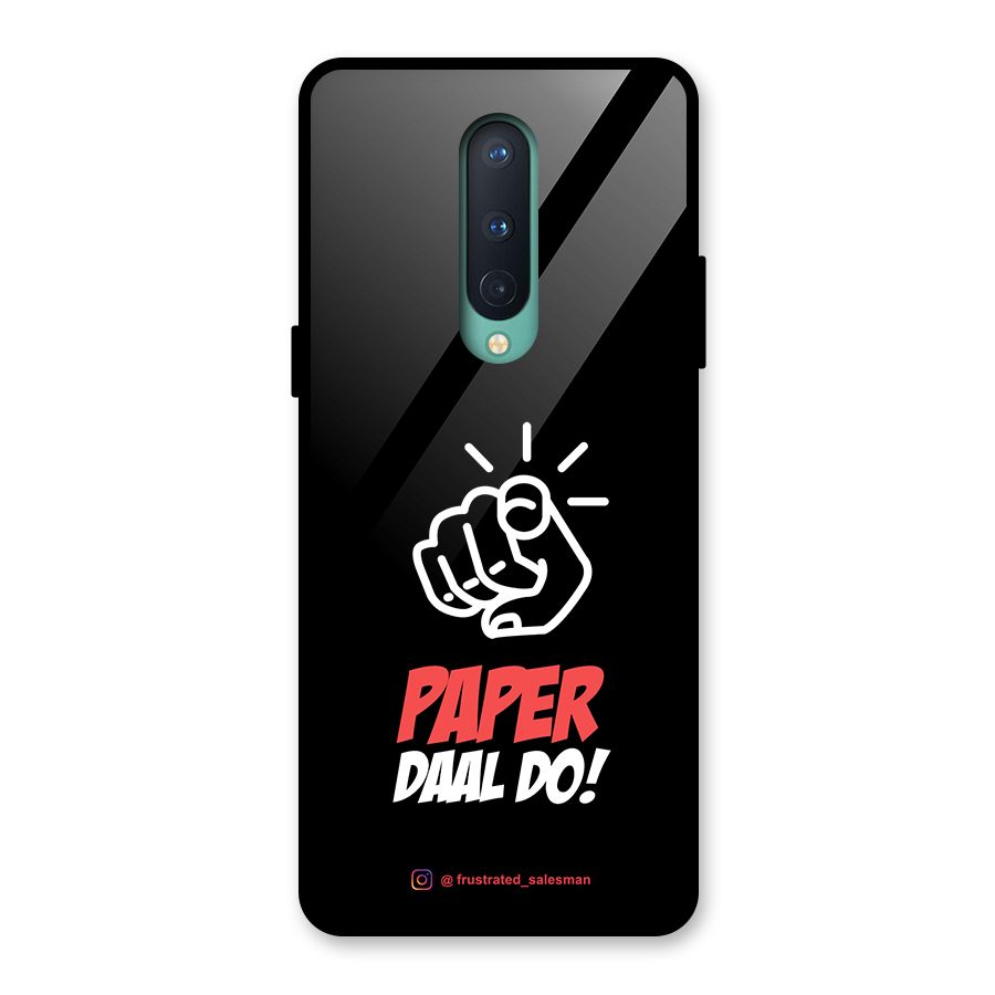 Paper Daal Do Black Glass Back Case for OnePlus 8