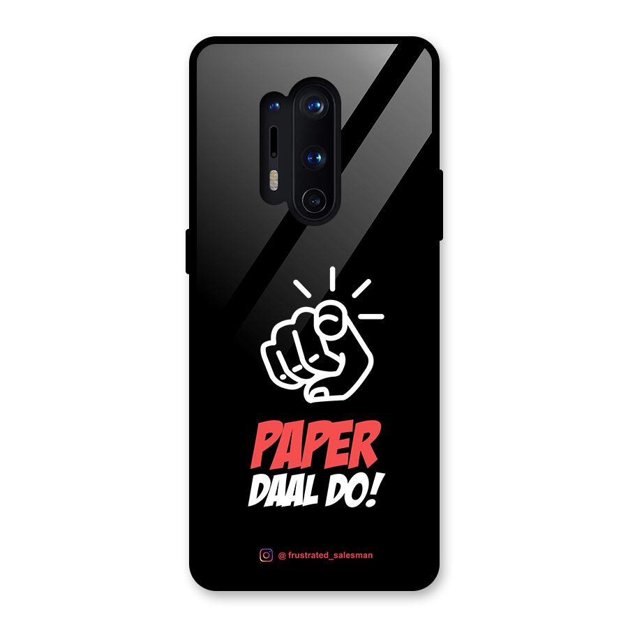 Paper Daal Do Black Glass Back Case for OnePlus 8 Pro