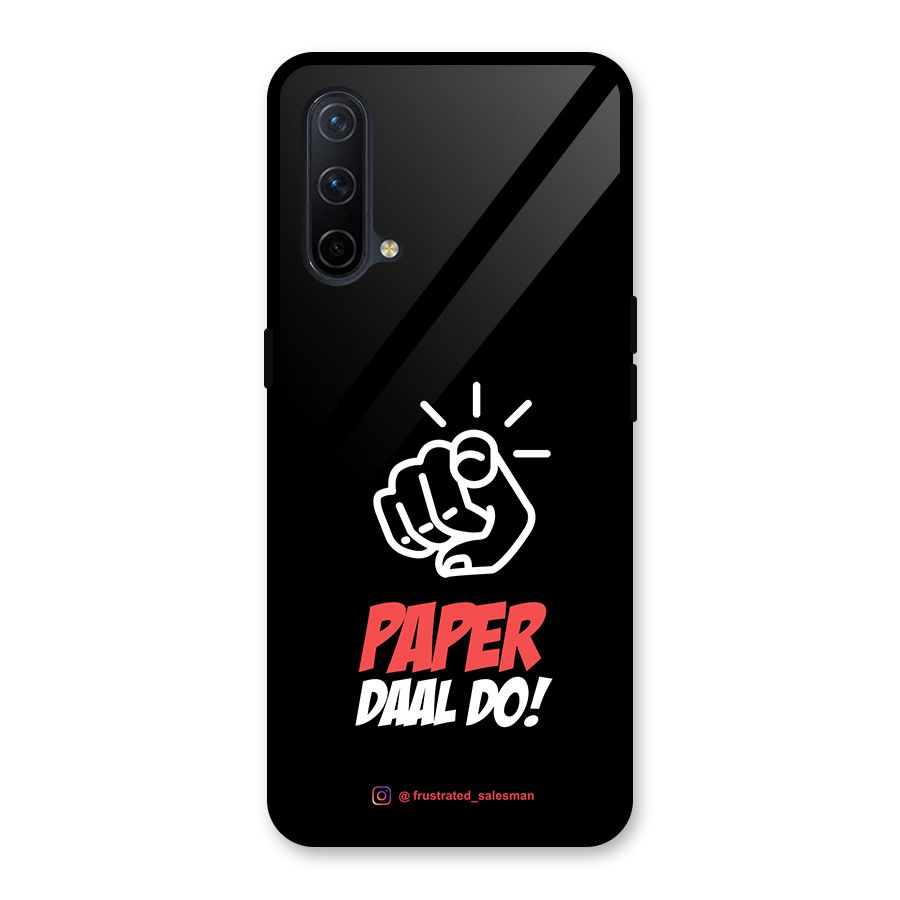 Paper Daal Do Black Glass Back Case for OnePlus Nord CE 5G