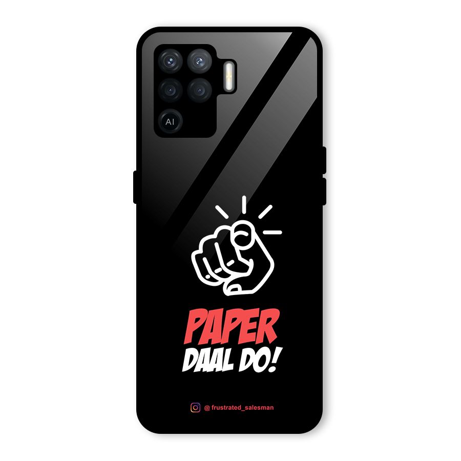 Paper Daal Do Black Glass Back Case for Oppo F19 Pro