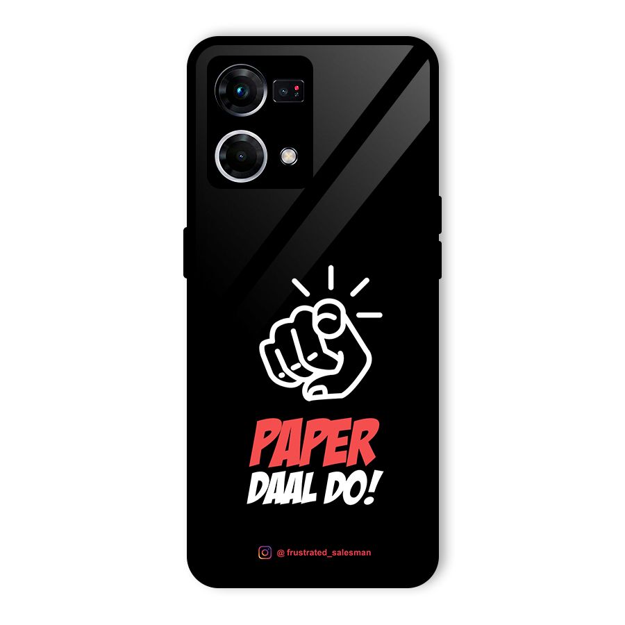 Paper Daal Do Black Glass Back Case for Oppo F21 Pro 4G