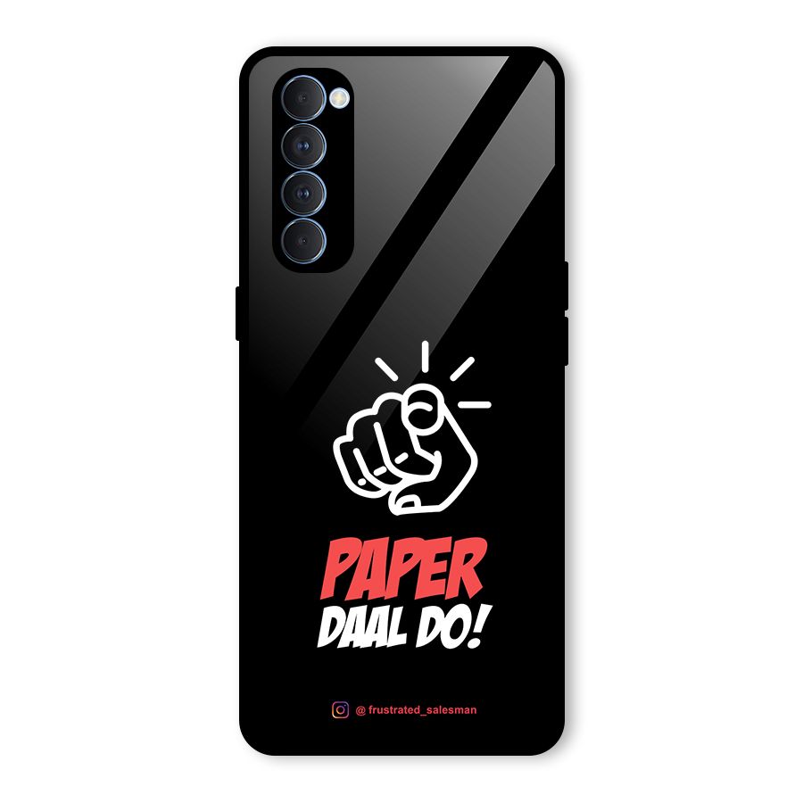 Paper Daal Do Black Glass Back Case for Oppo Reno4 Pro