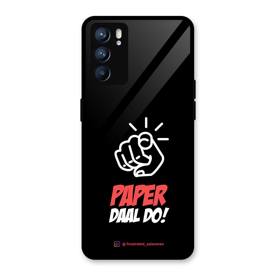Paper Daal Do Black Glass Back Case for Oppo Reno6 5G