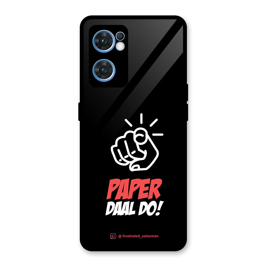 Paper Daal Do Black Glass Back Case for Oppo Reno7 5G