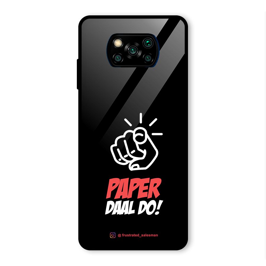 Paper Daal Do Black Glass Back Case for Poco X3 Pro
