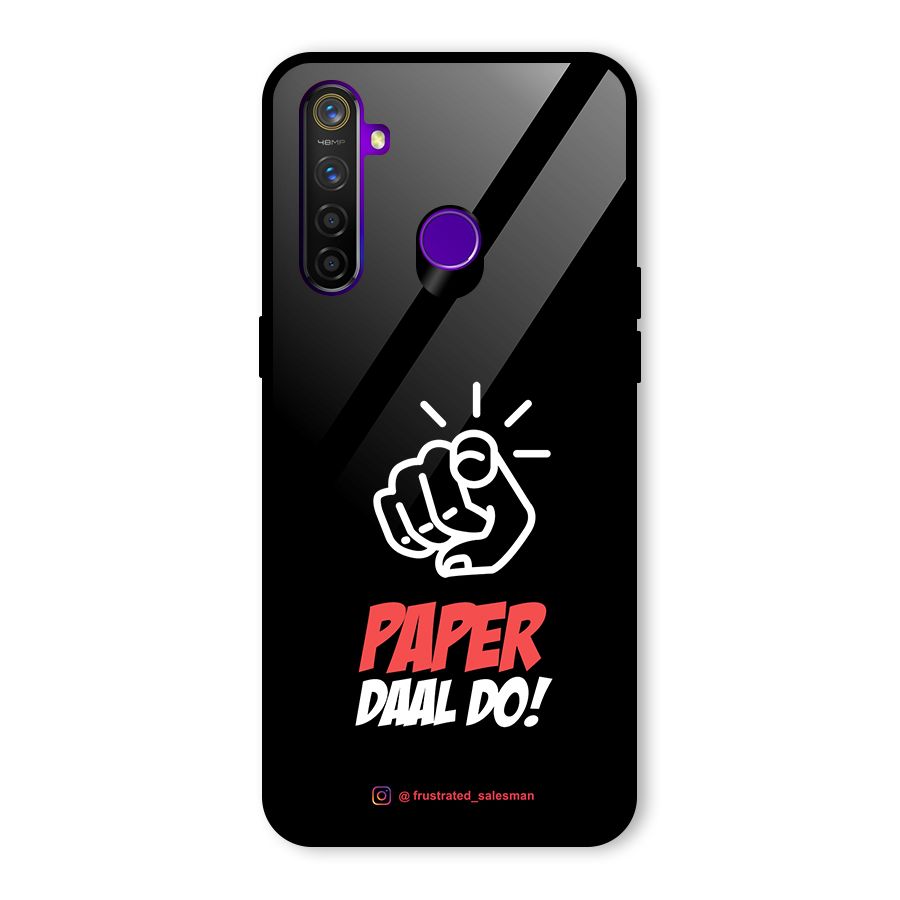 Paper Daal Do Black Glass Back Case for Realme 5 Pro