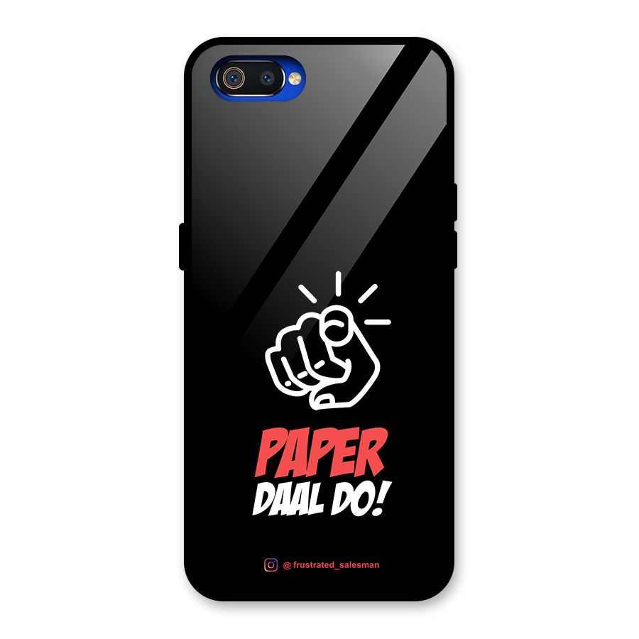 Paper Daal Do Black Glass Back Case for Realme C2