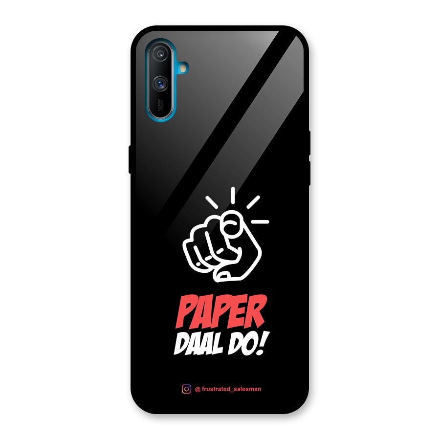 Paper Daal Do Black Glass Back Case for Realme C3