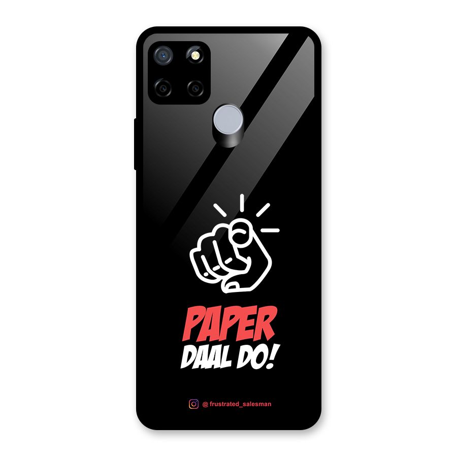 Paper Daal Do Black Glass Back Case for Realme Narzo 30A