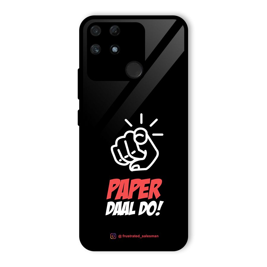 Paper Daal Do Black Glass Back Case for Realme Narzo 50A