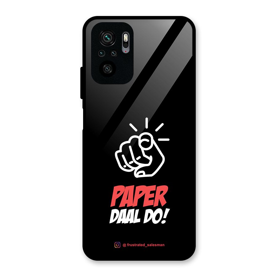Paper Daal Do Black Glass Back Case for Redmi Note 10S