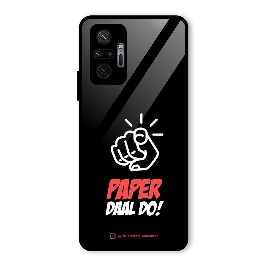 Paper Daal Do Black Glass Back Case for Redmi Note 10 Pro Max
