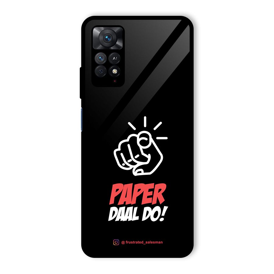 Paper Daal Do Black Glass Back Case for Redmi Note 11 Pro Plus 5G