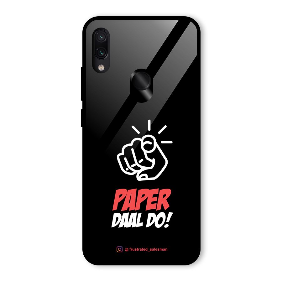 Paper Daal Do Black Glass Back Case for Redmi Note 7S