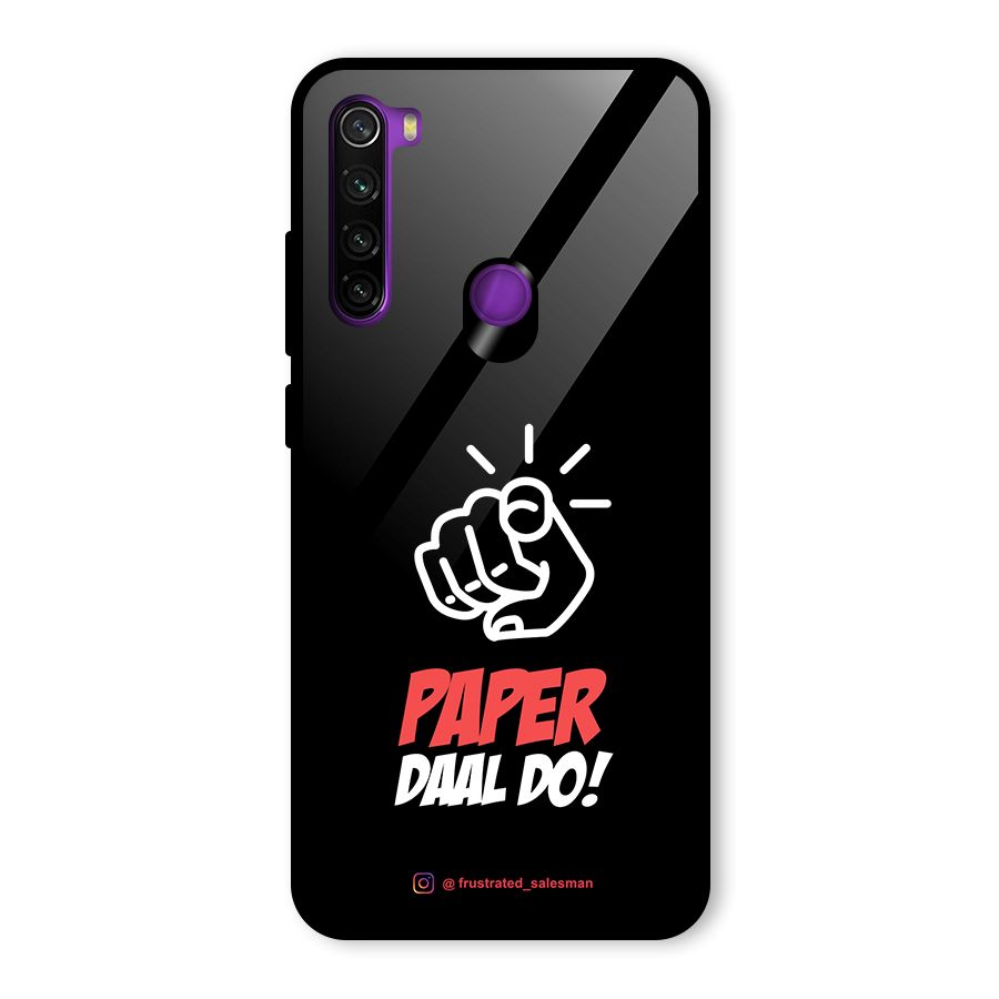 Paper Daal Do Black Glass Back Case for Redmi Note 8