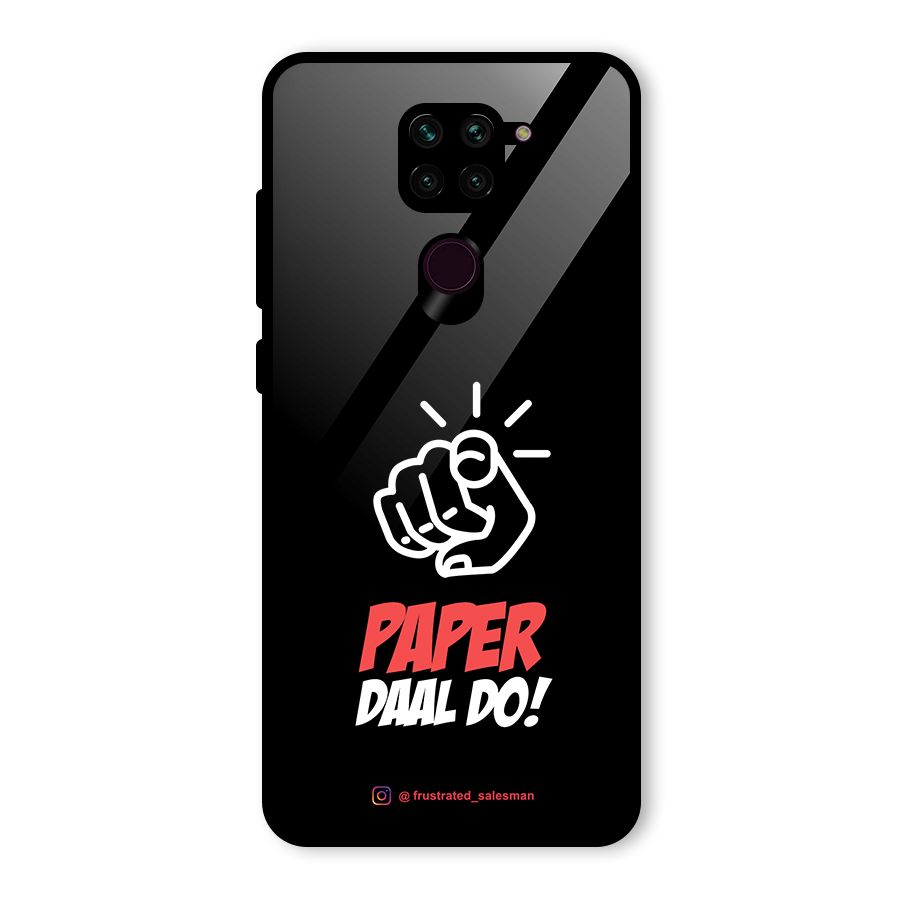 Paper Daal Do Black Glass Back Case for Redmi Note 9