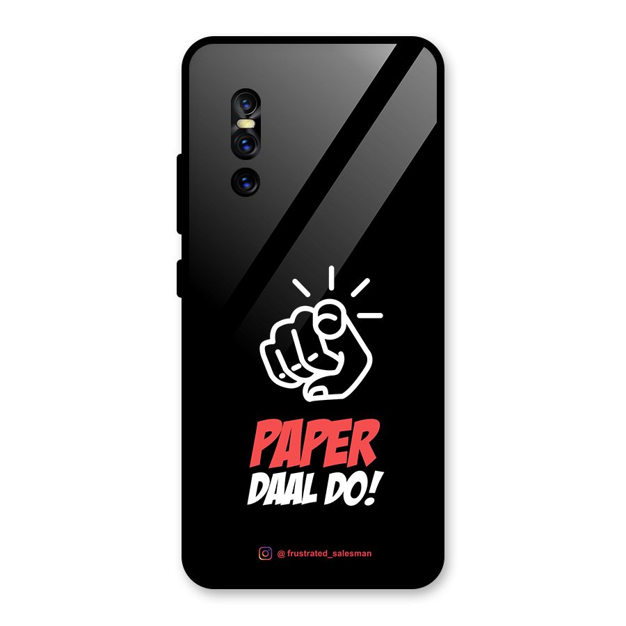 Paper Daal Do Black Glass Back Case for Vivo V15 Pro