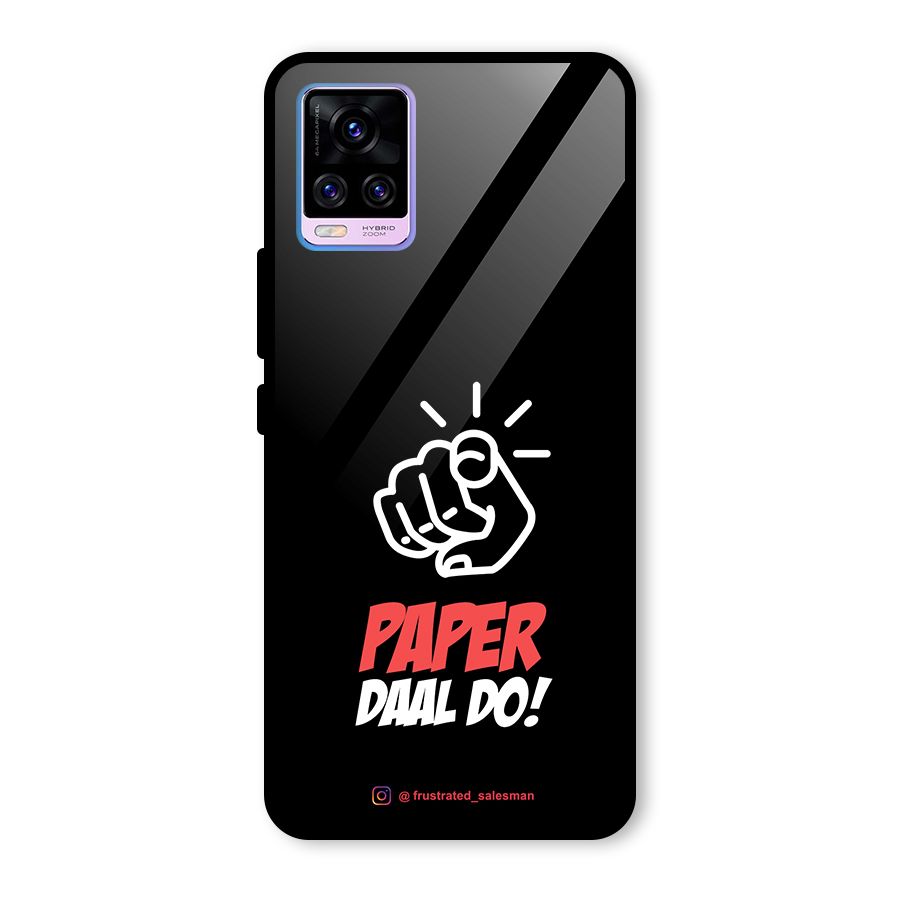 Paper Daal Do Black Glass Back Case for Vivo V20 Pro