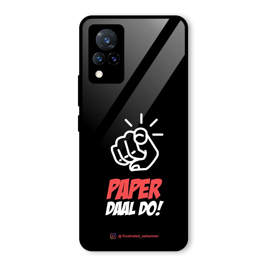 Paper Daal Do Black Glass Back Case for Vivo V21 5G