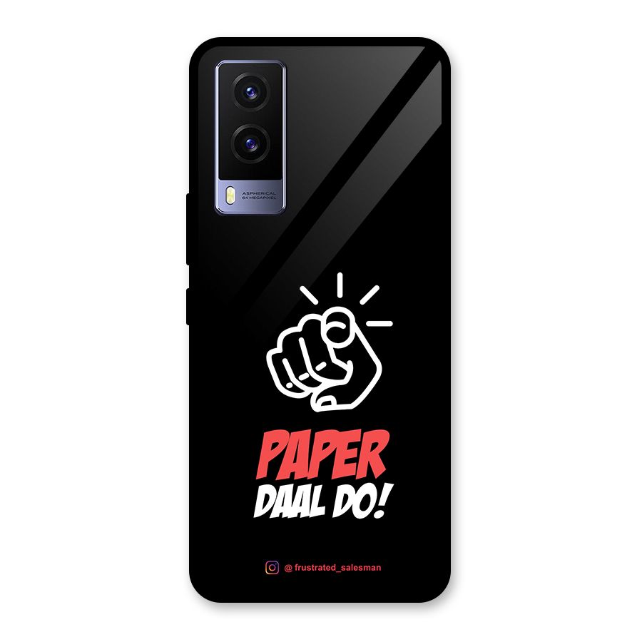 Paper Daal Do Black Glass Back Case for Vivo V21e 5G
