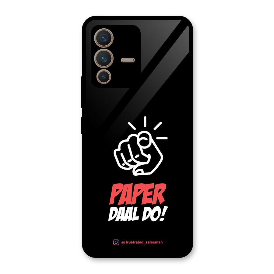 Paper Daal Do Black Glass Back Case for Vivo V23 5G