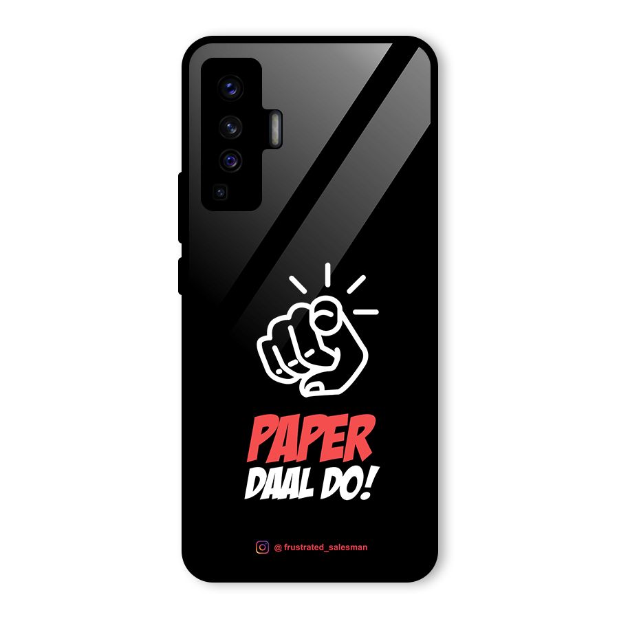 Paper Daal Do Black Glass Back Case for Vivo X50