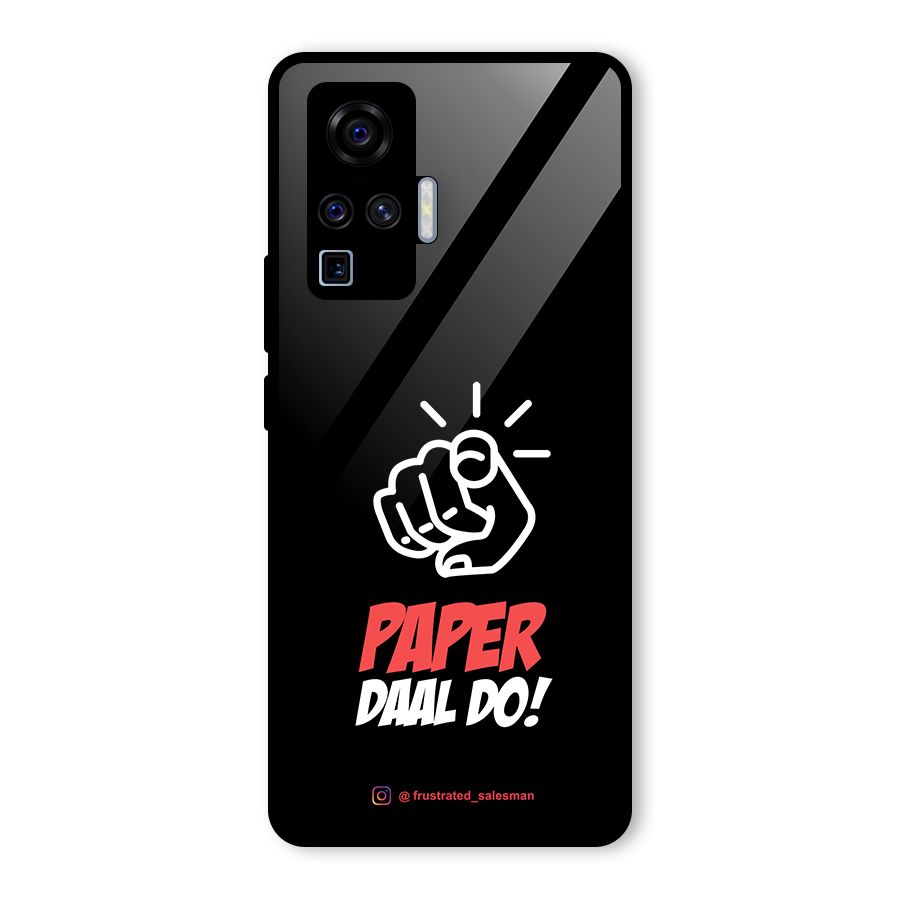 Paper Daal Do Black Glass Back Case for Vivo X50 Pro