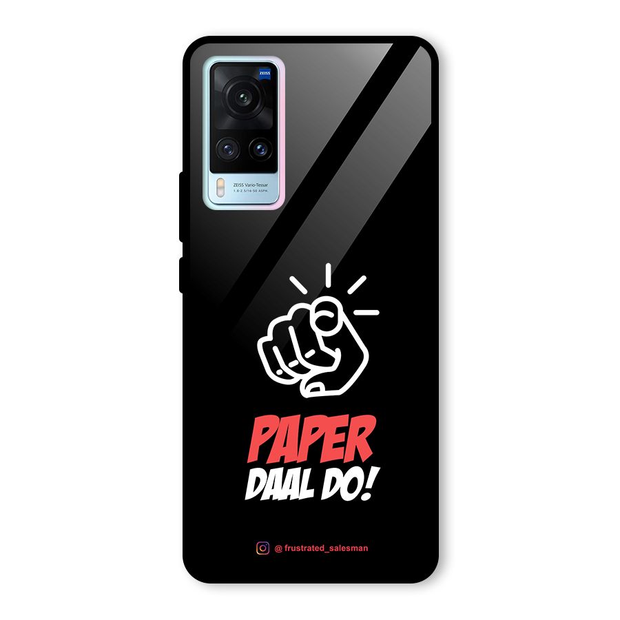 Paper Daal Do Black Glass Back Case for Vivo X60