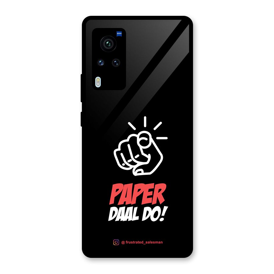 Paper Daal Do Black Glass Back Case for Vivo X60 Pro