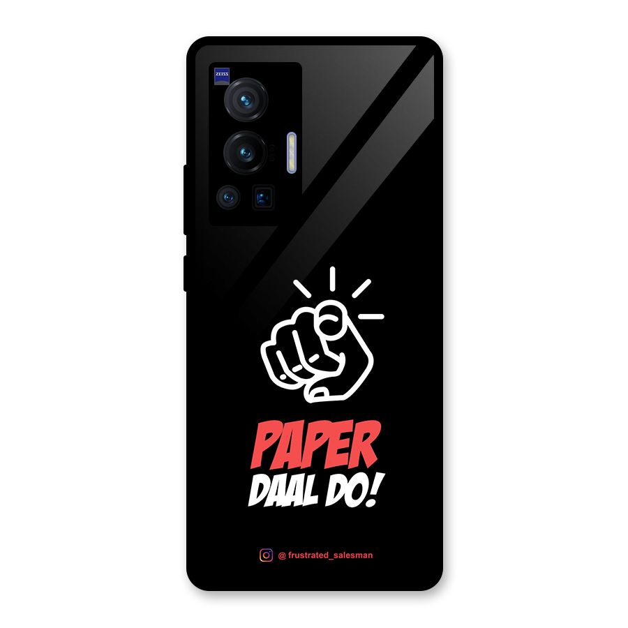 Paper Daal Do Black Glass Back Case for Vivo X70 Pro
