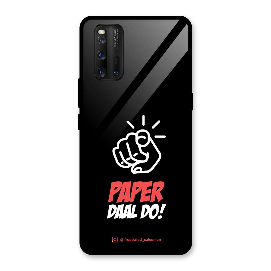 Paper Daal Do Black Glass Back Case for Vivo iQOO 3