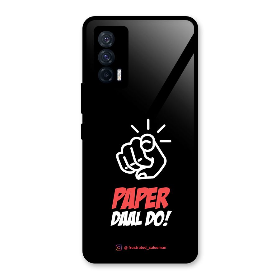 Paper Daal Do Black Glass Back Case for Vivo iQOO 7 5G