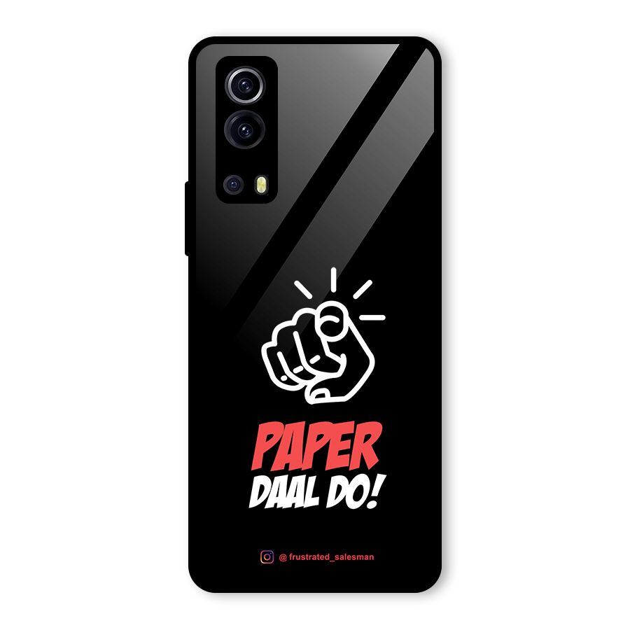 Paper Daal Do Black Glass Back Case for Vivo iQOO Z3