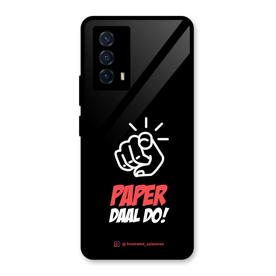 Paper Daal Do Black Glass Back Case for Vivo iQOO Z5