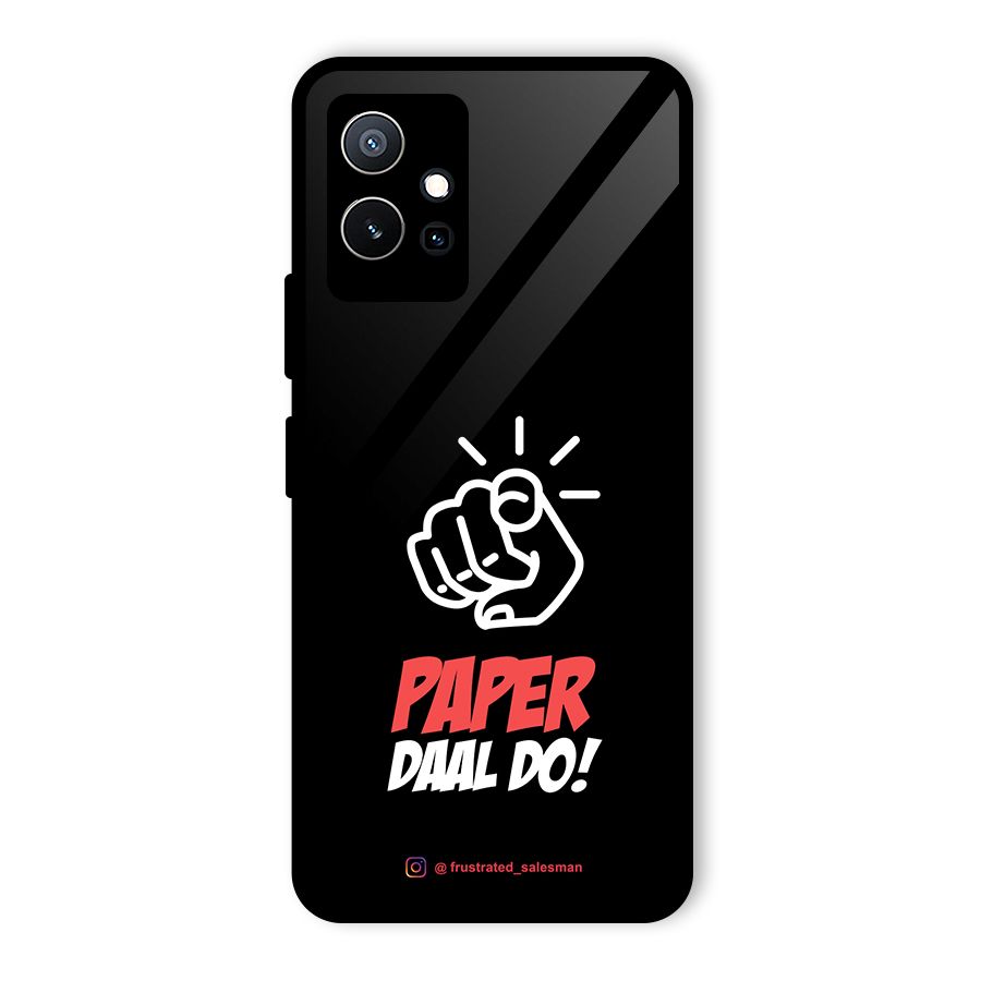 Paper Daal Do Black Glass Back Case for Vivo iQOO Z6