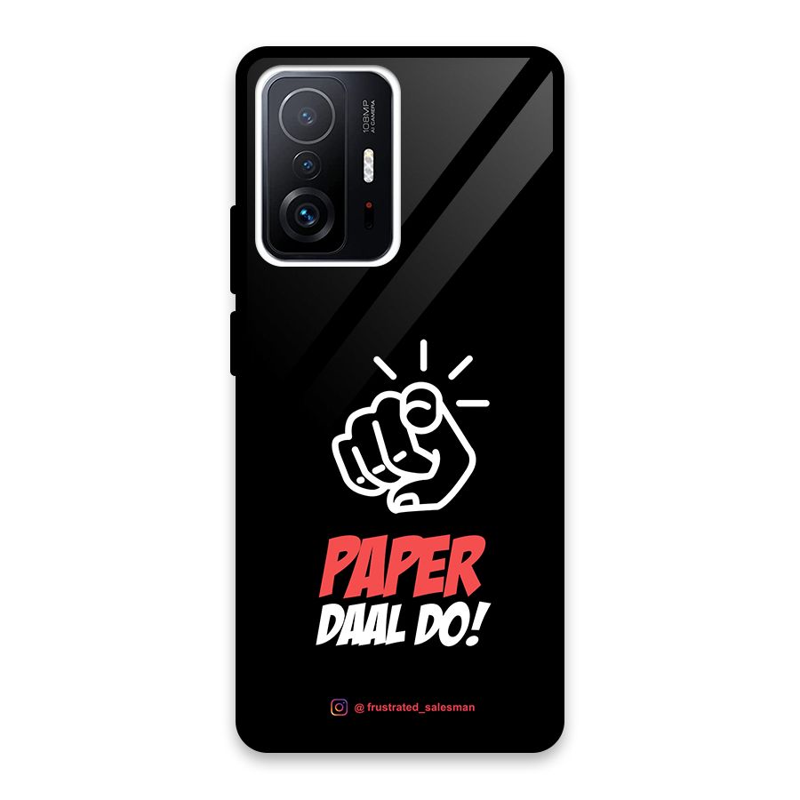 Paper Daal Do Black Glass Back Case for Xiaomi 11T Pro
