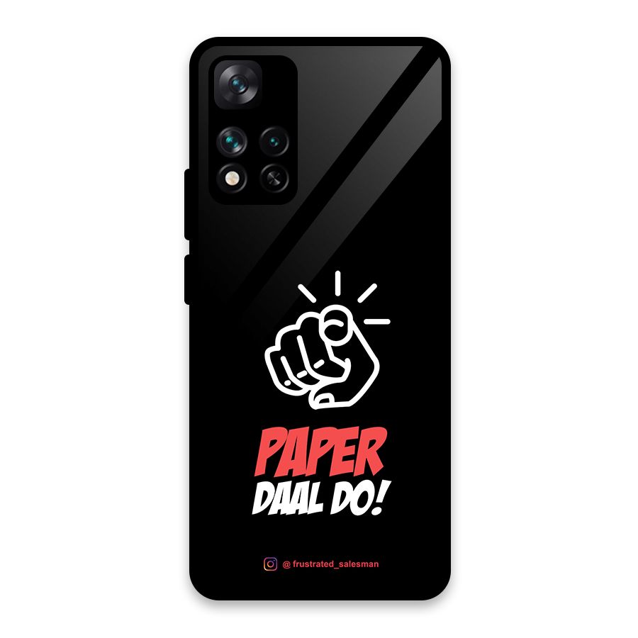 Paper Daal Do Black Glass Back Case for Xiaomi 11i 5G