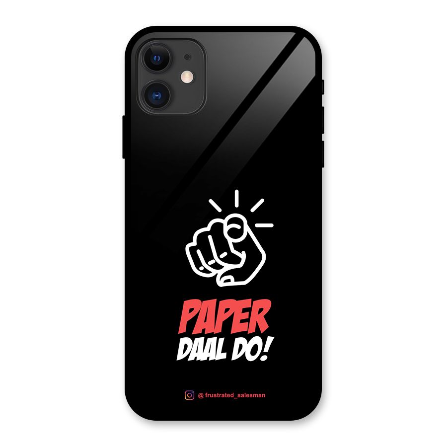Paper Daal Do Black Glass Back Case for iPhone 11