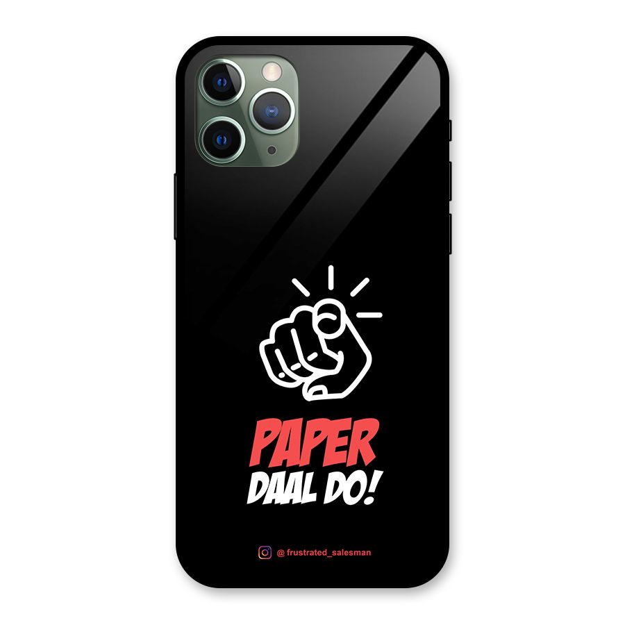 Paper Daal Do Black Glass Back Case for iPhone 11 Pro