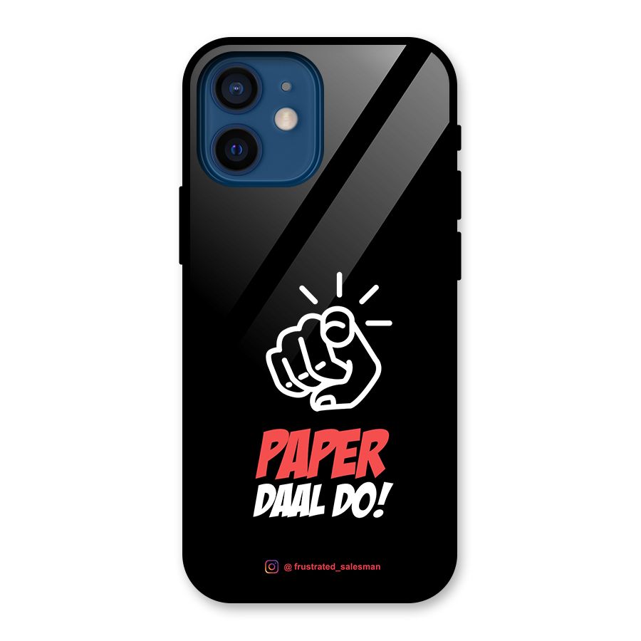 Paper Daal Do Black Glass Back Case for iPhone 12 Mini