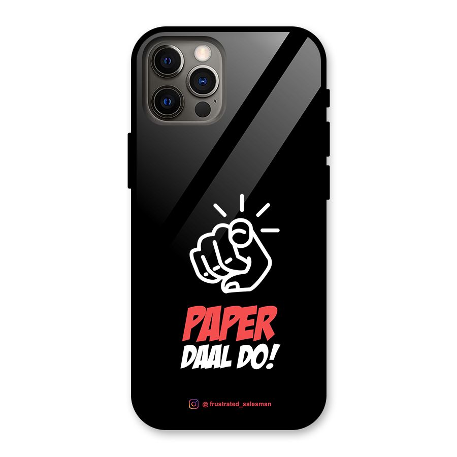Paper Daal Do Black Glass Back Case for iPhone 12 Pro