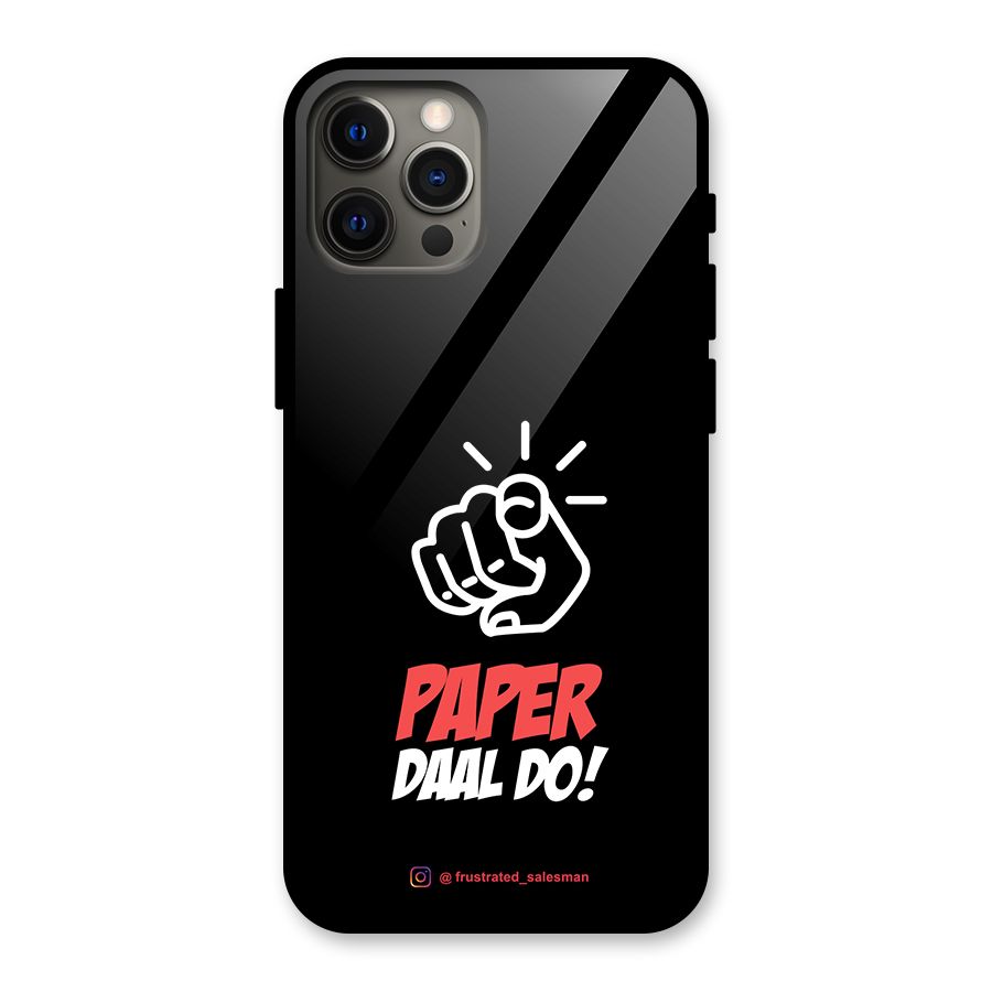 Paper Daal Do Black Glass Back Case for iPhone 12 Pro Max
