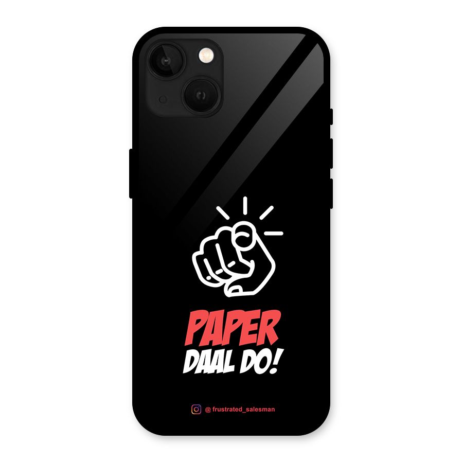 Paper Daal Do Black Glass Back Case for iPhone 13