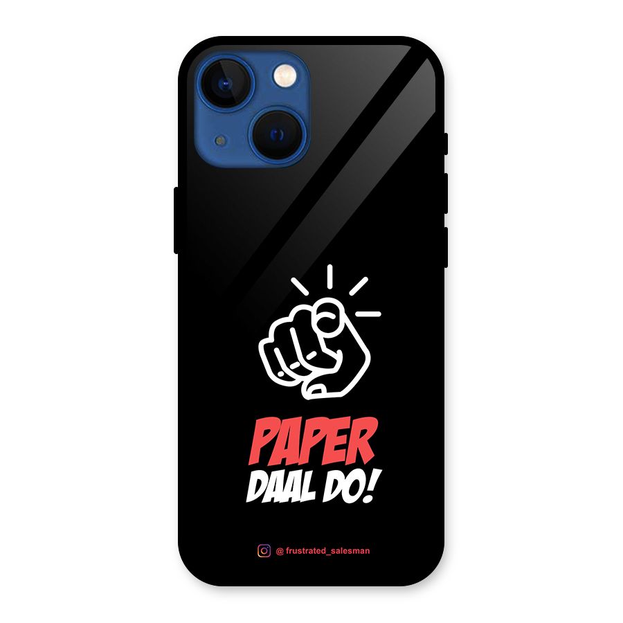 Paper Daal Do Black Glass Back Case for iPhone 13 Mini