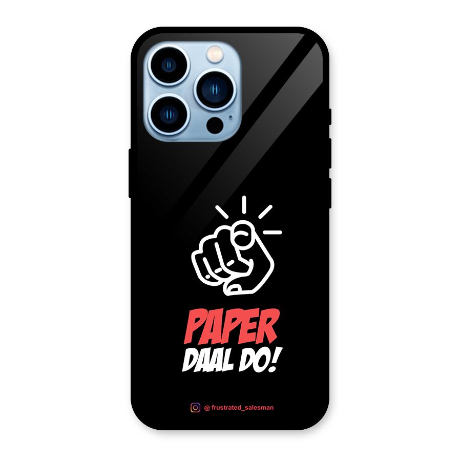 Paper Daal Do Black Glass Back Case for iPhone 13 Pro